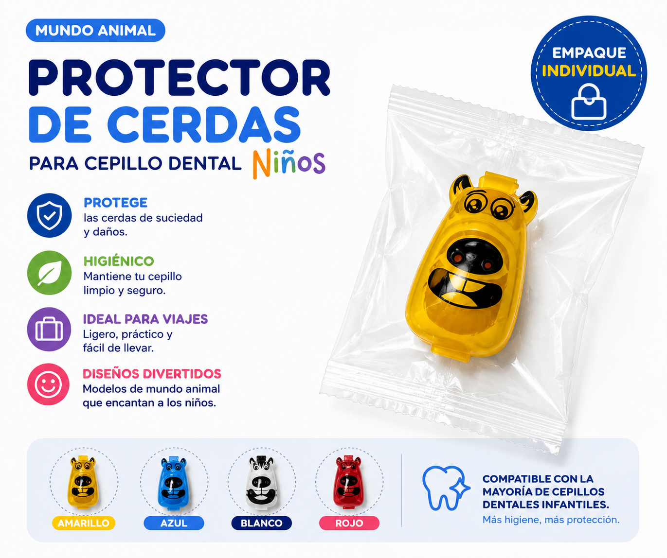 Protector de cerdas para cepillo dental Niños
