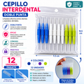 Cepillos Interdentales Doble Punta - Paquete x 12 Unidades