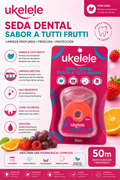 Seda Dental Ukelele Sabor a Tutti Frutti con cera  (50m)