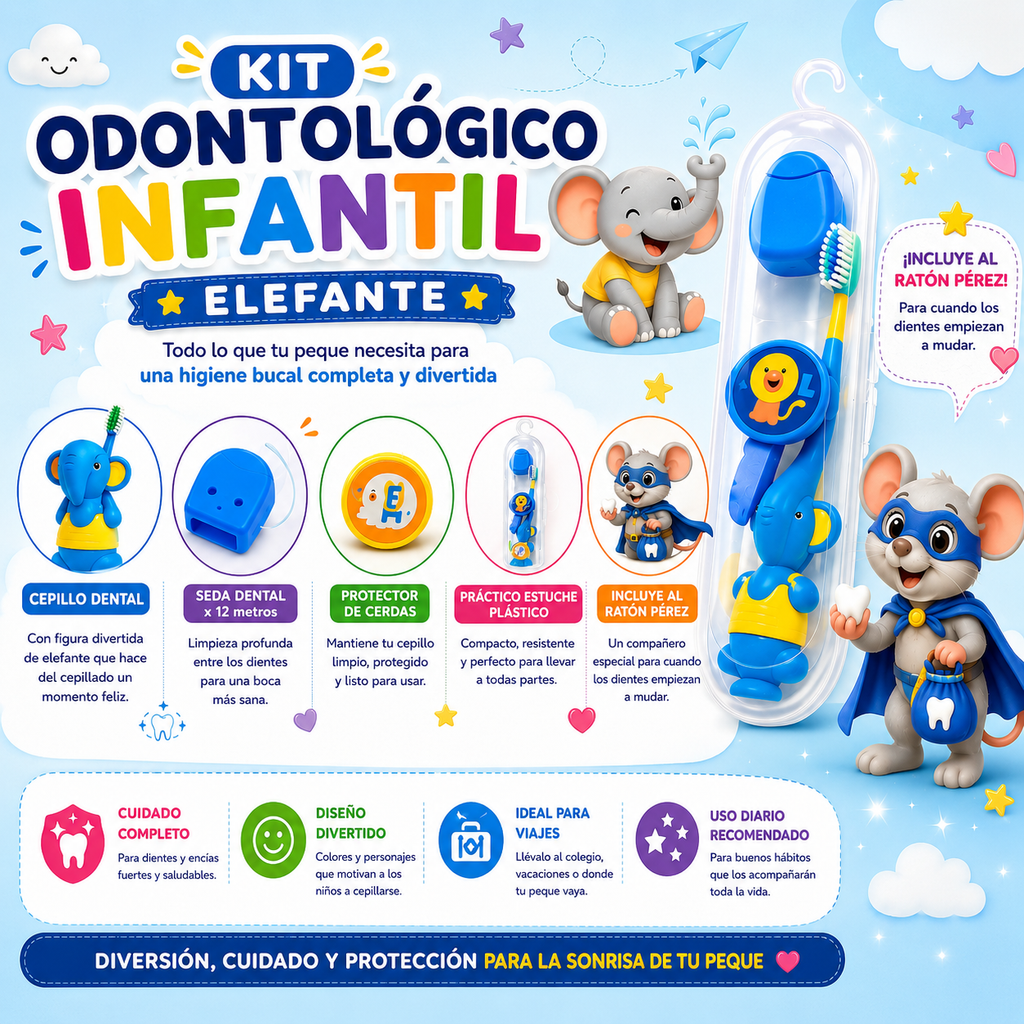 Kit Odontológico Infantil elefante