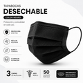 Caja de Tapabocas Desechables Color Negro - (Sin Empaque Individual)