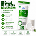 Rodajas de Algodón 100% Puro y Ultrasuave x 80 UNDS