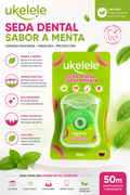 Seda Dental Ukelele Sabor a Menta con Cera (50m)