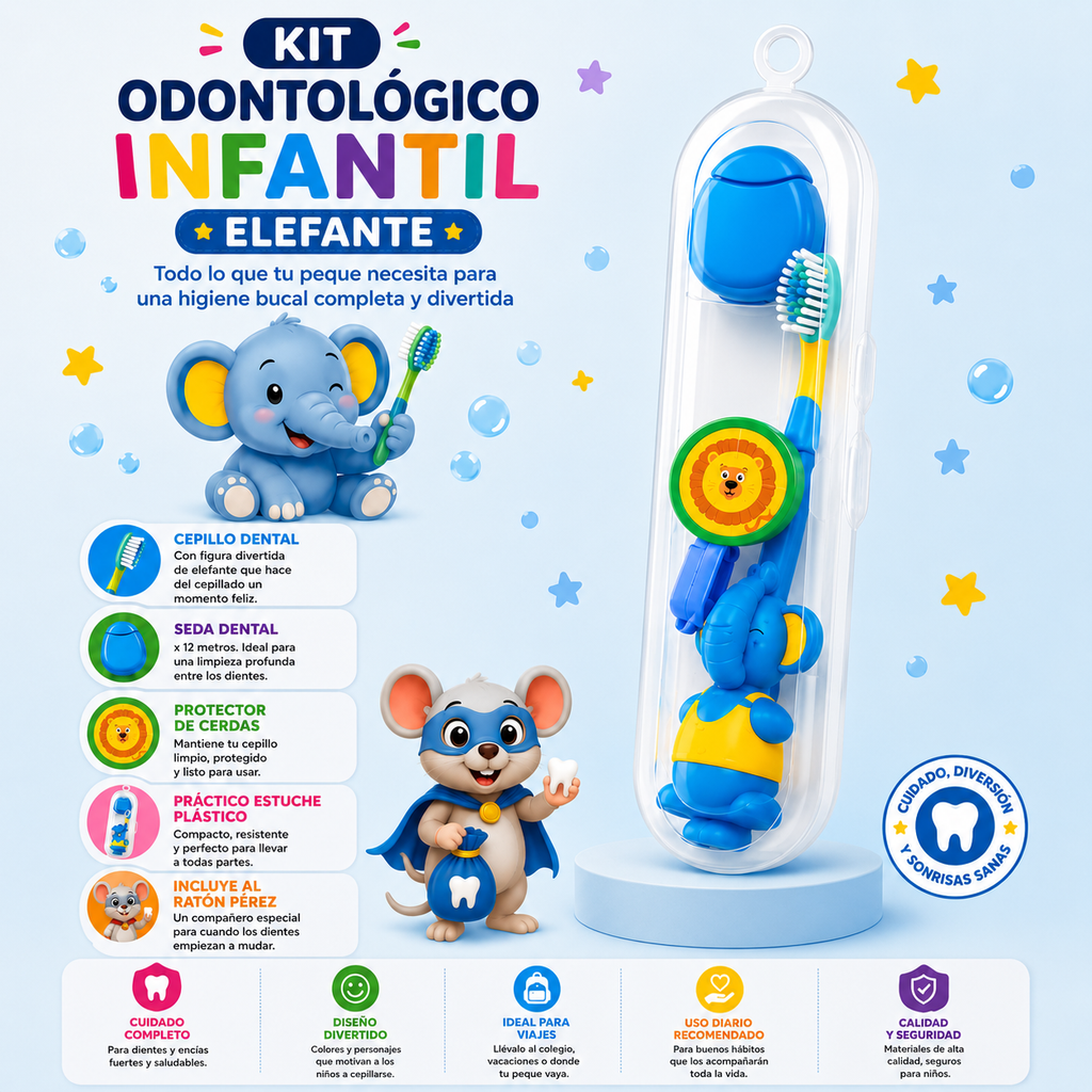 Kit Odontológico Infantil elefante