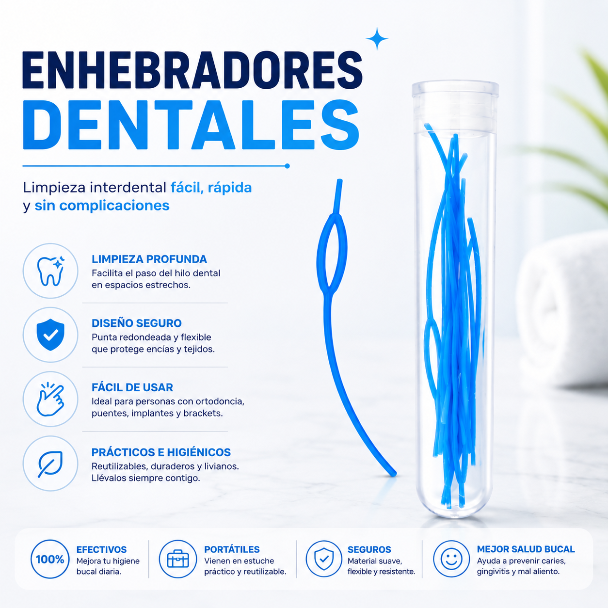 Enhebrador dental