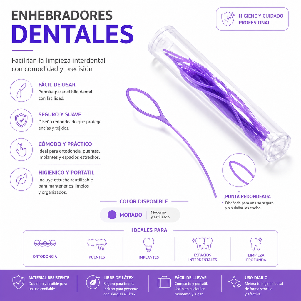 Enhebrador dental
