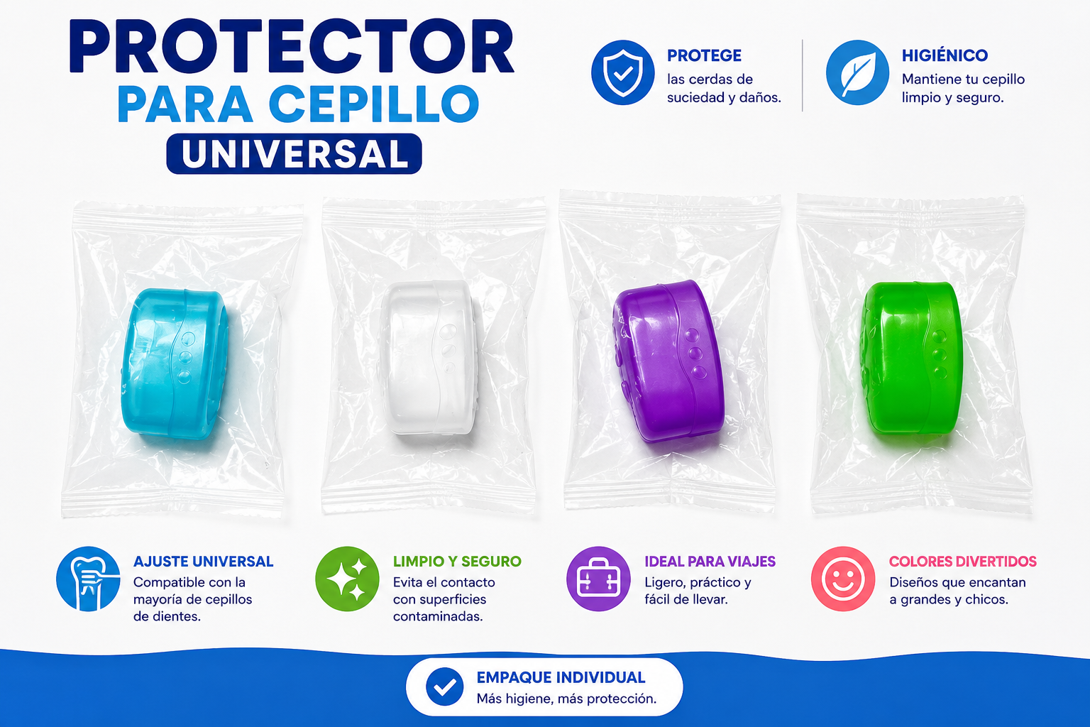 Protector de Cerdas Universal para Cepillo Dental