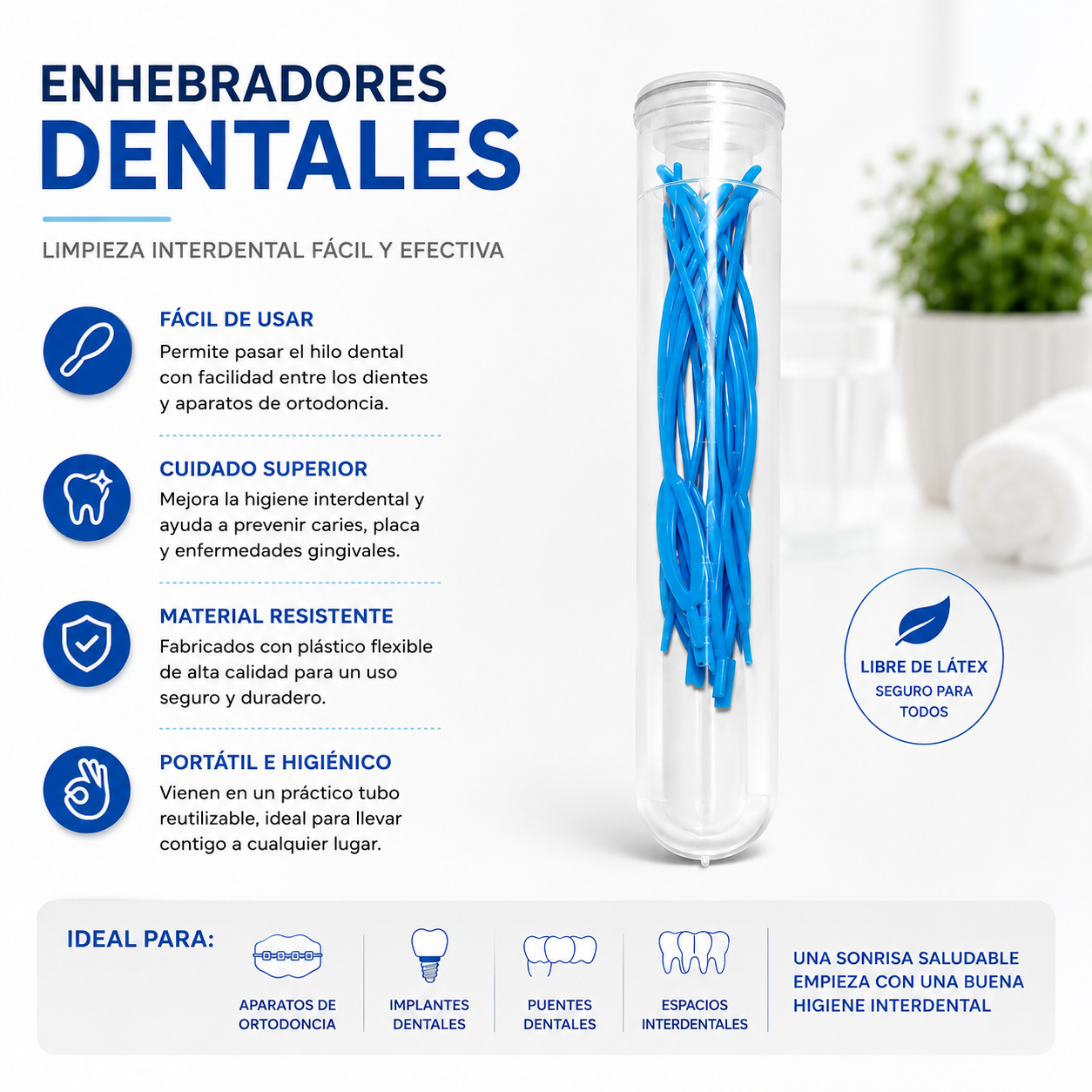 Enhebrador dental