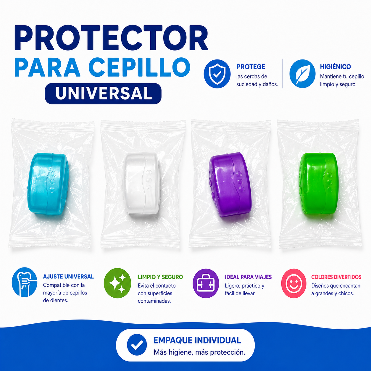 Protector de Cerdas Universal para Cepillo Dental