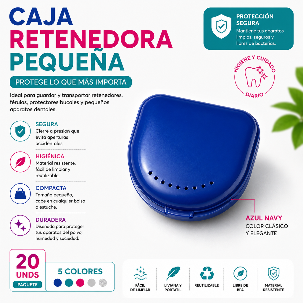 Caja Retenedora Pequeña - Color Azul Navy