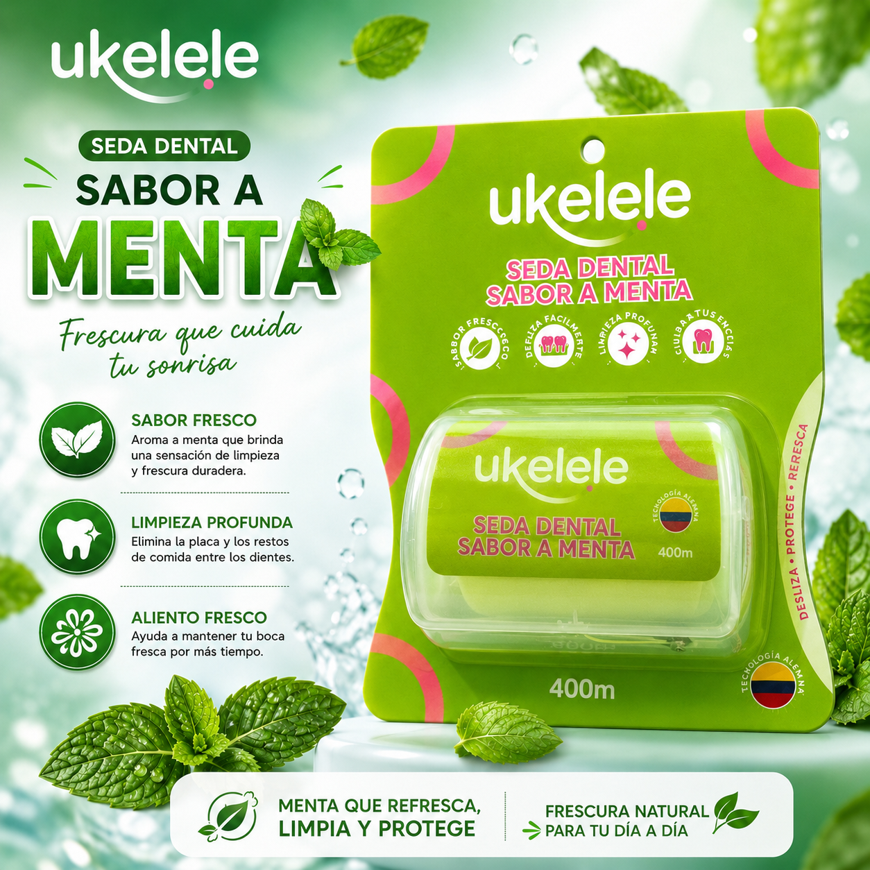 Seda Dental Ukelele Menta x 400 MTRS