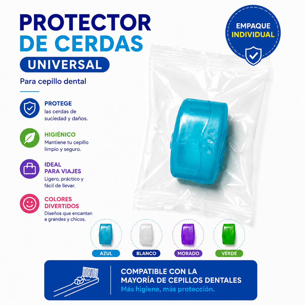 Protector de Cerdas Universal para Cepillo Dental