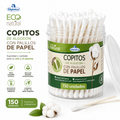 Copitos Ecológicos de Algodón con Palillo de Papel - Tarro x 150 Unidades