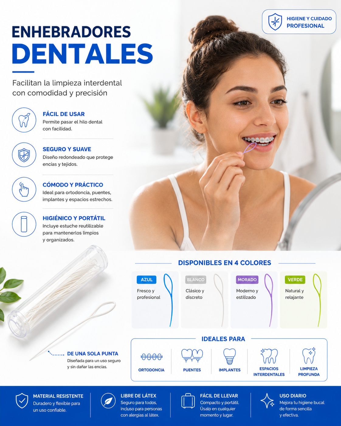 Enhebrador dental
