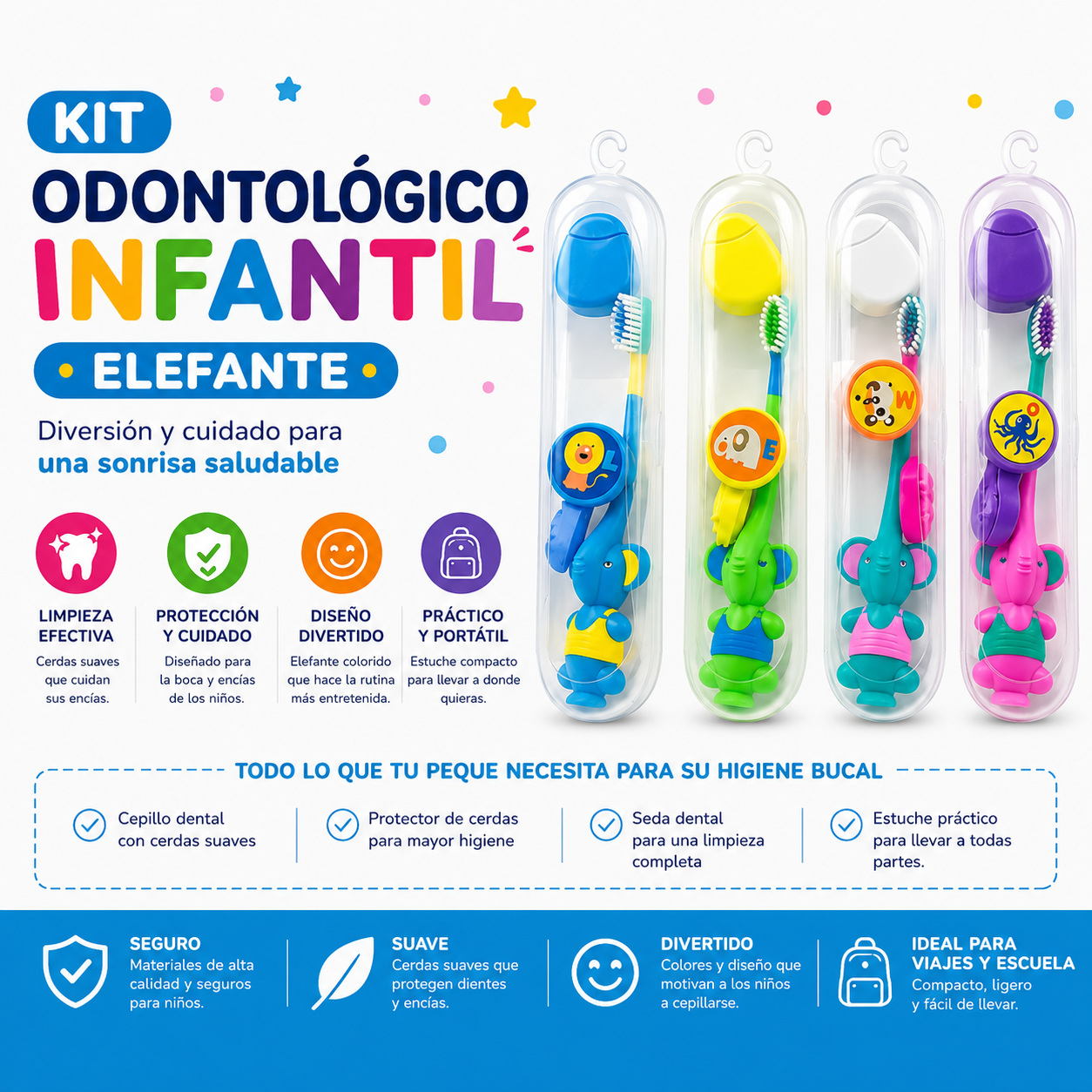 Kit Odontológico Infantil elefante