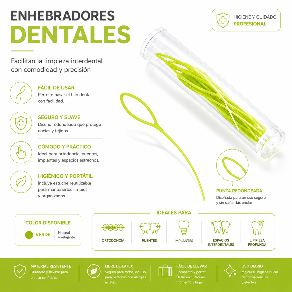 Enhebrador dental