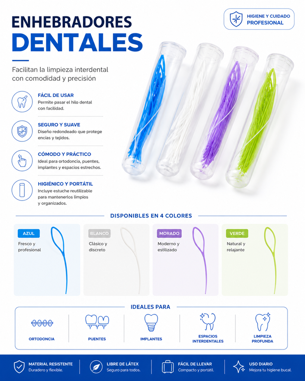 Enhebrador dental