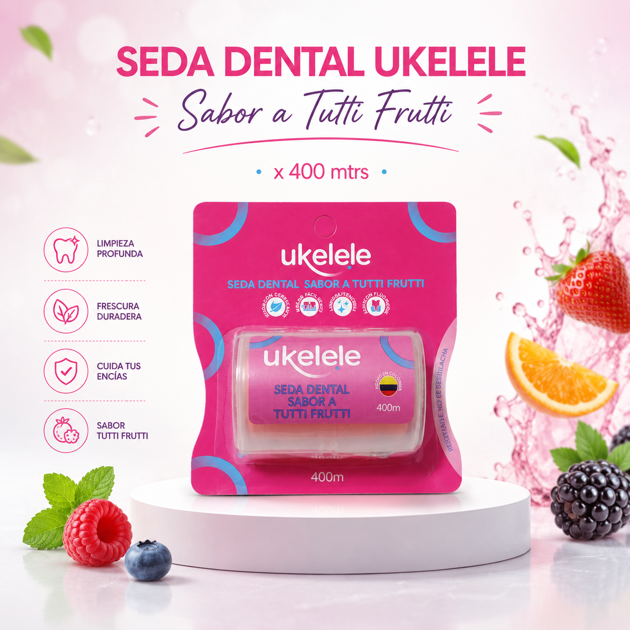 Seda Dental Ukelele tutti frutti x 400 MTRS