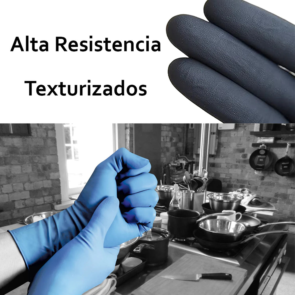 Guante Nitrilo Negro HD cal 18 x 100 UND