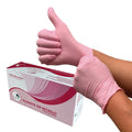 Guante Nitrilo rosado cal 7 x 100 und