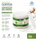 Copitos Ecológicos de Algodón con Palillo de Papel - Tarro x 300 Unidades