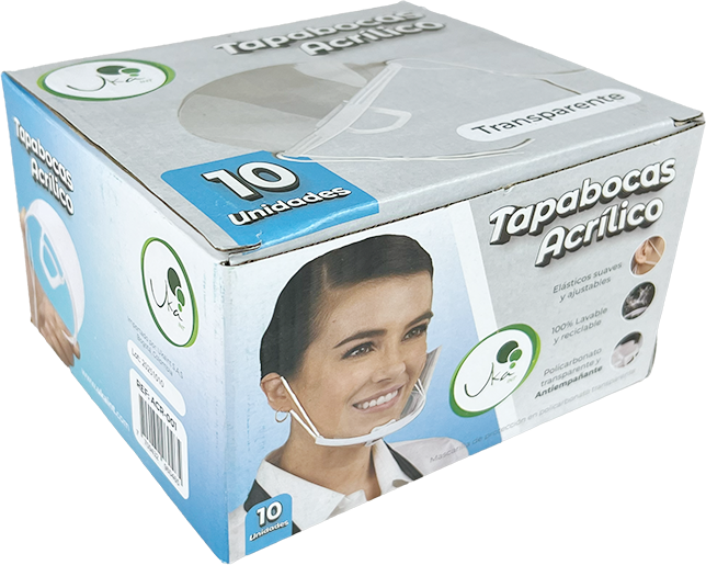 Tapabocas acrilico x 10 UND