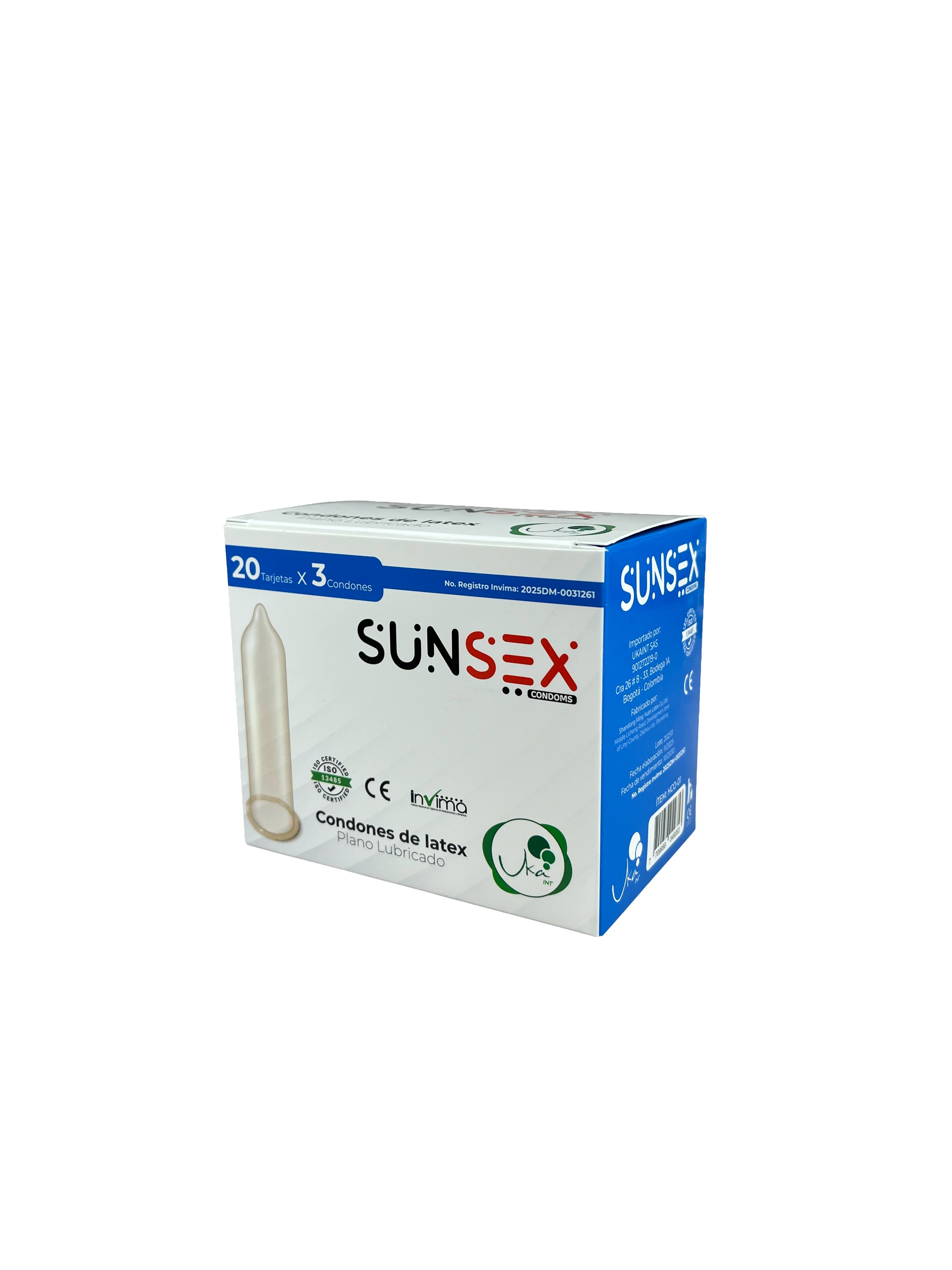 Condones Planos x 60 Und -SUNSEX