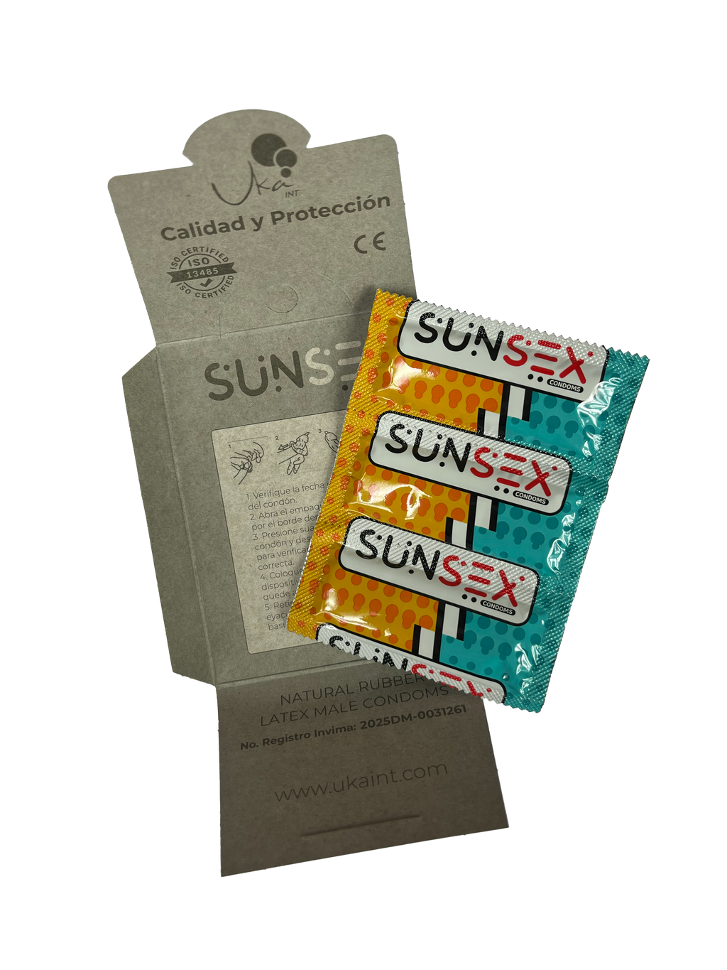 Condones Texturizados Con Sabores SUNSEX   24 X 3 UND