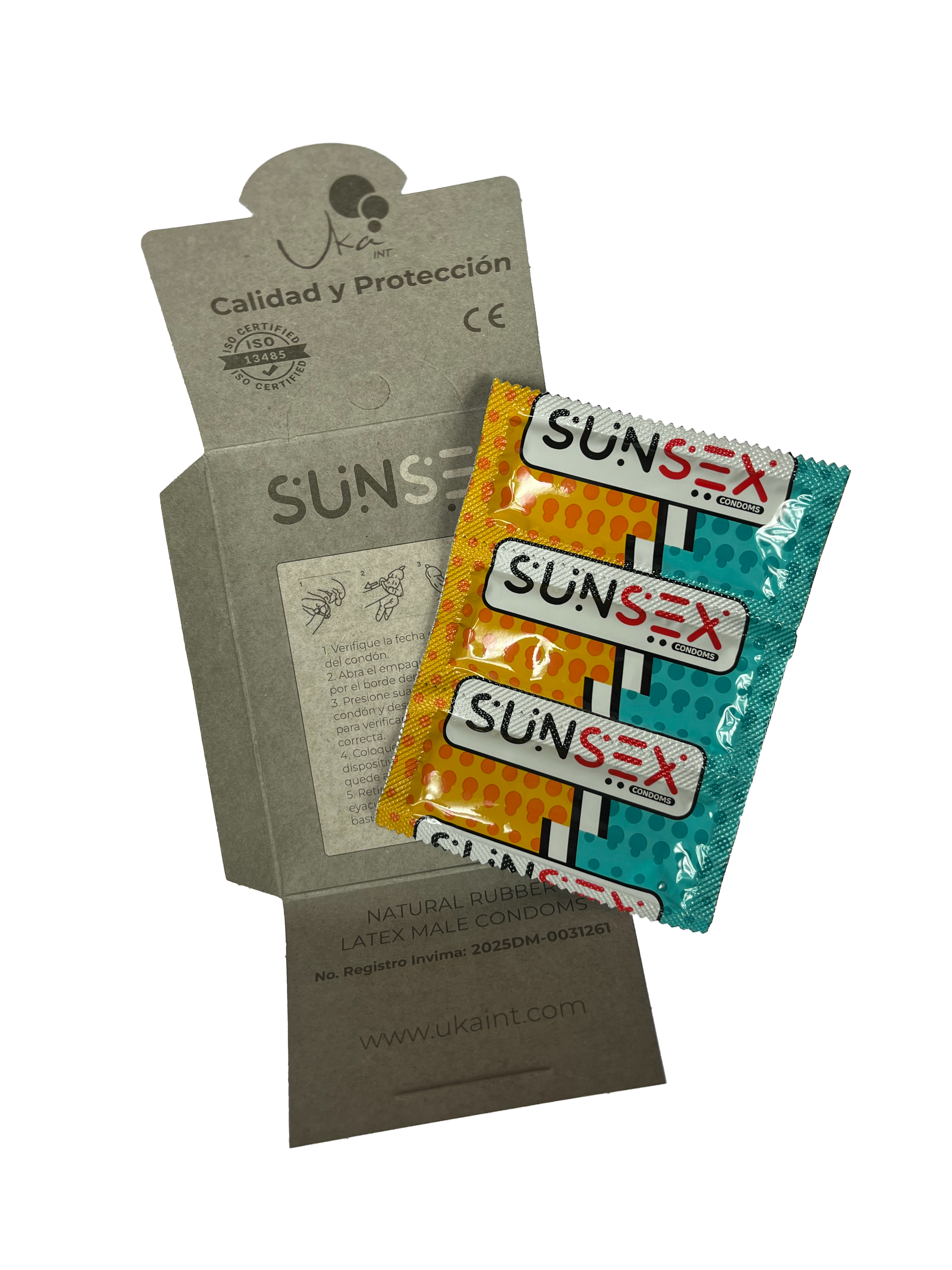 Condones Texturizados Con Sabores SUNSEX   24 X 3 UND