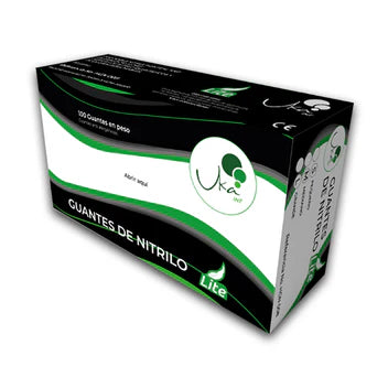 Guantes de nitrilo lite Negro calibre 6 x 100 UND