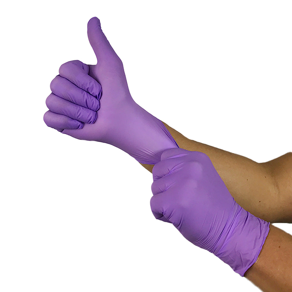 Guante Nitrilo morado cal 7 x 100 und