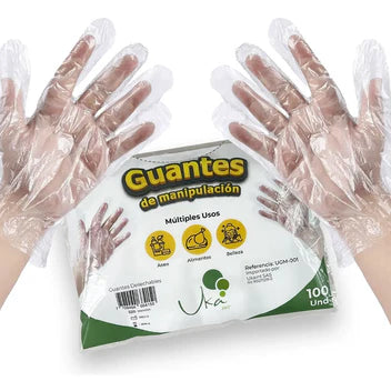 Guantes de manipulación alimentos x 100 UND