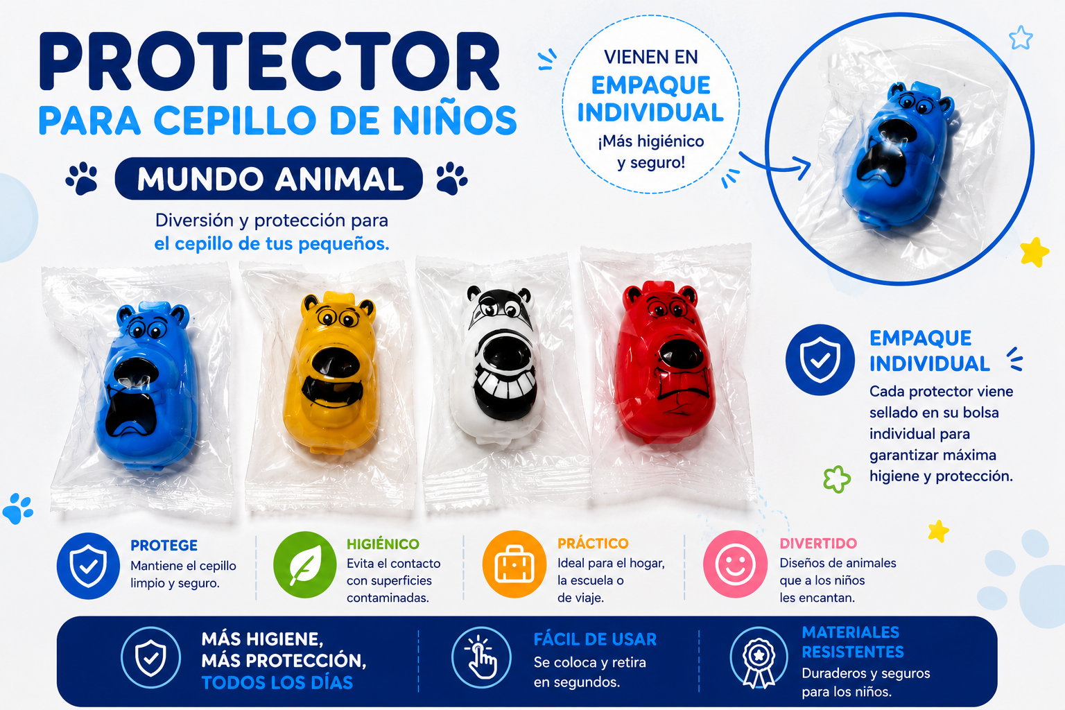 Protector de cerdas para cepillo dental Niños