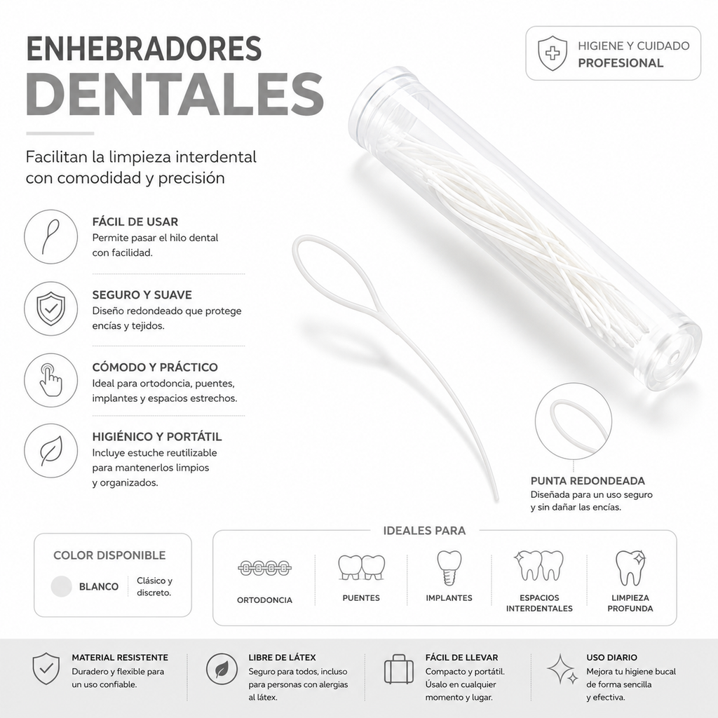 Enhebrador dental