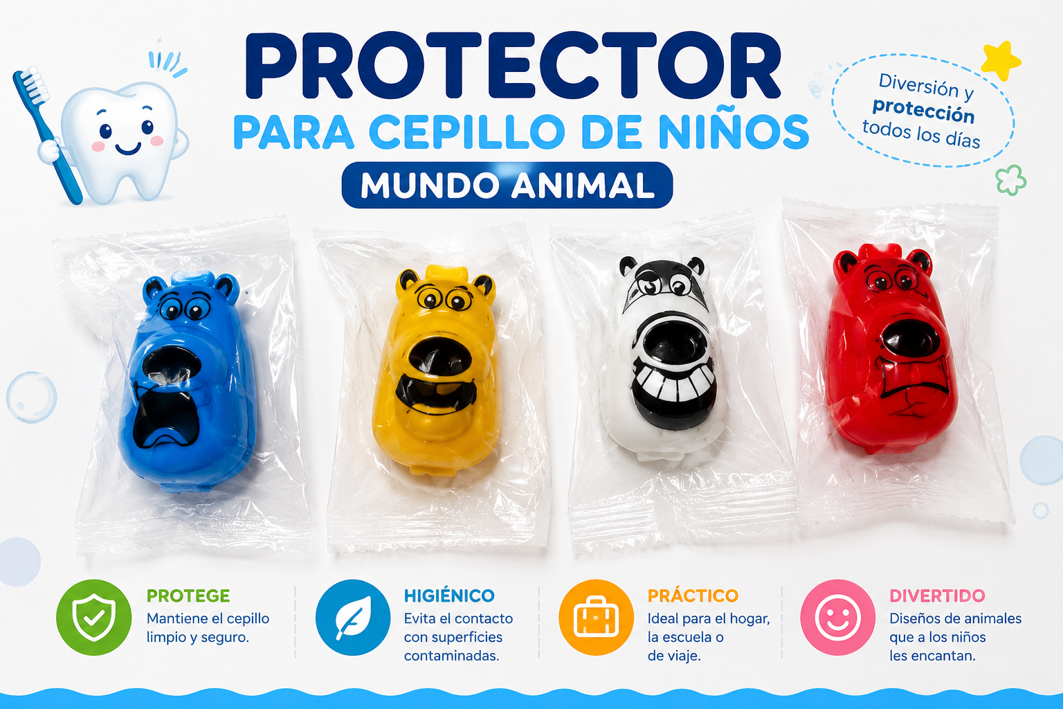 Protector de cerdas para cepillo dental Niños
