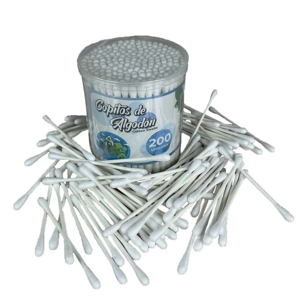 Copitos de Algodón Baston de papel x200 UND (display x 12)
