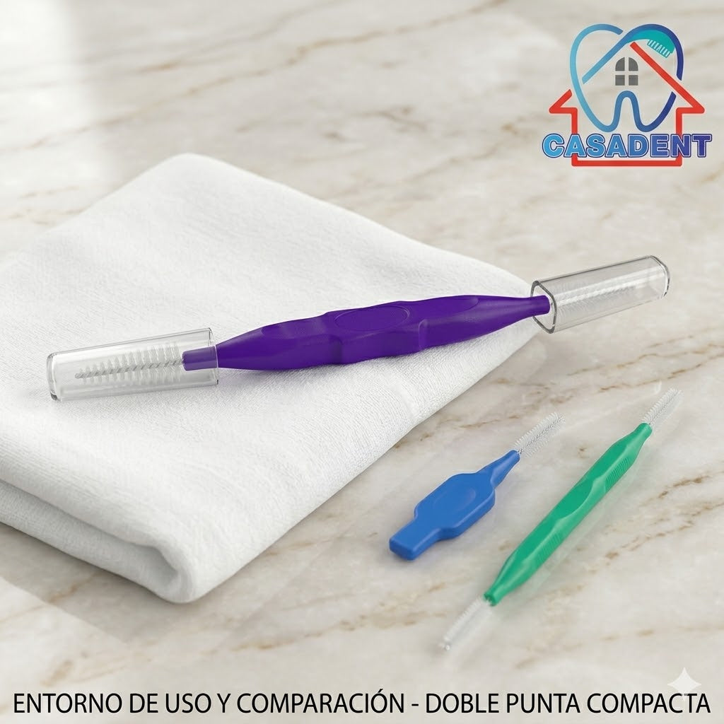 Cepillo interdental doble punta