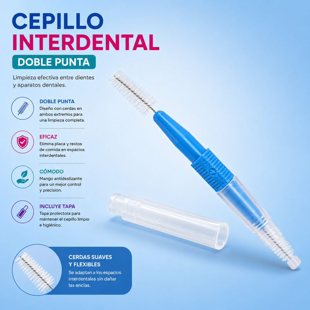 Cepillos Interdentales Doble Punta - Paquete x 12 Unidades
