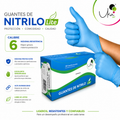 Caja de Guantes de Nitrilo Lite Azul - Calibre 6 (100 Unidades)