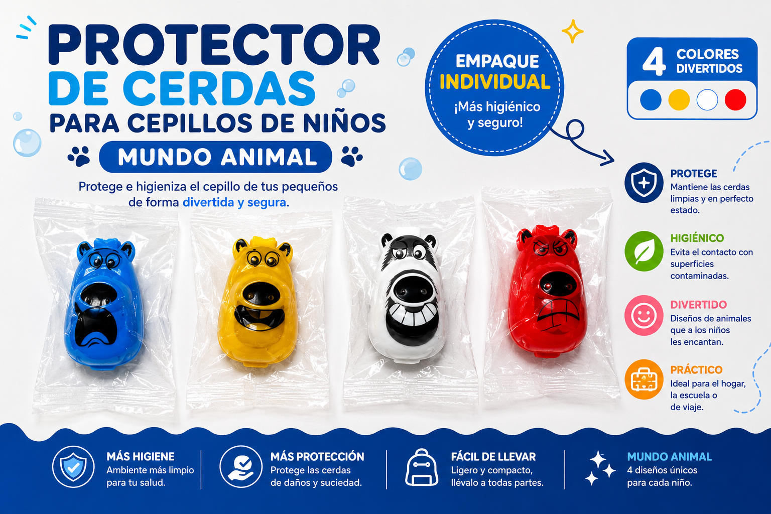 Protector de cerdas para cepillo dental Niños