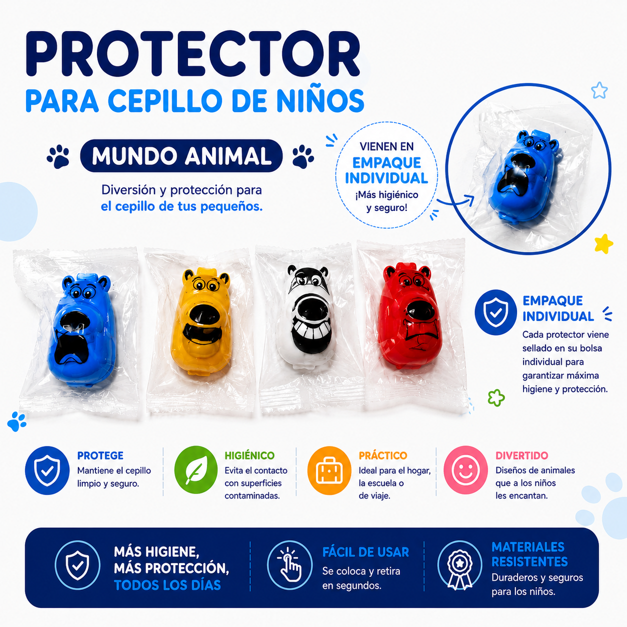 Protector de cerdas para cepillo dental Niños