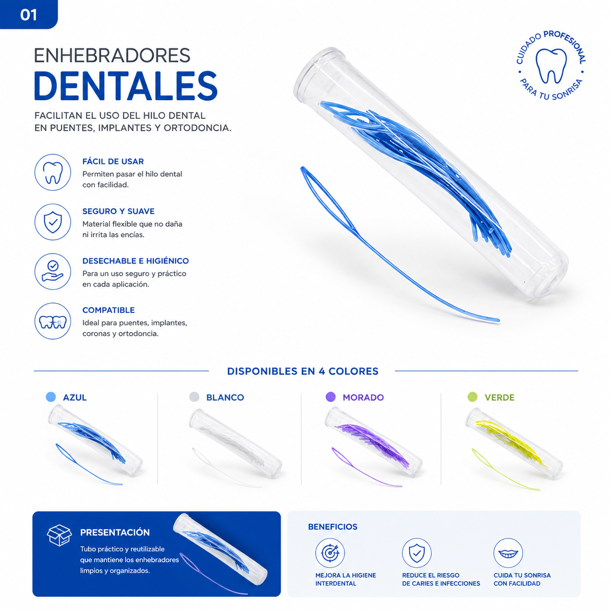 Enhebrador dental