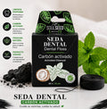 Seda Dental SoulSeed Carbón Activado & Menta (50m) - 100% Vegana