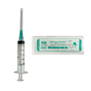 Jeringas Esteriles de 5ml/21G x 100 UND