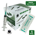 Jeringas Esteriles de 5ml/21G x 100 UND
