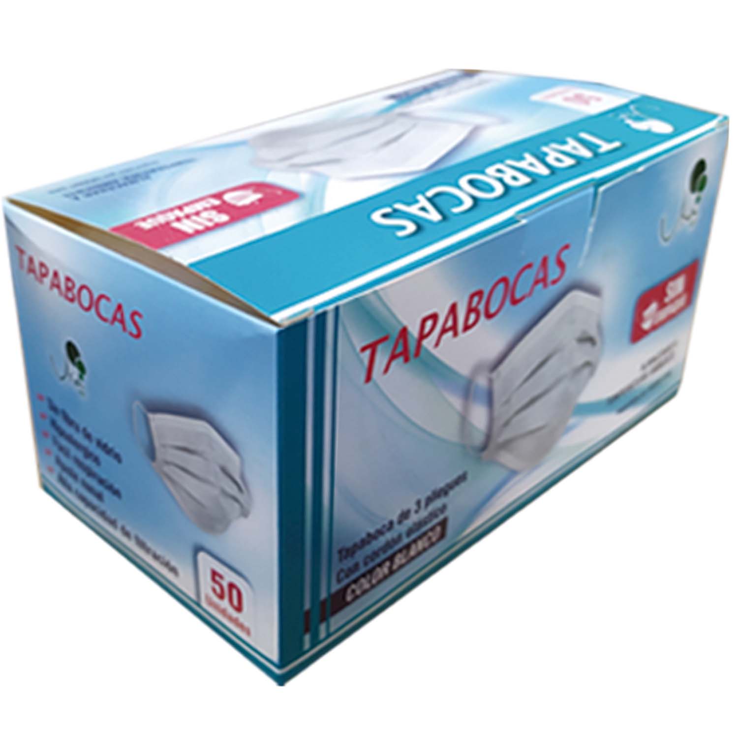 Tapabocas Azul sin Empaque Individual x 50 UND